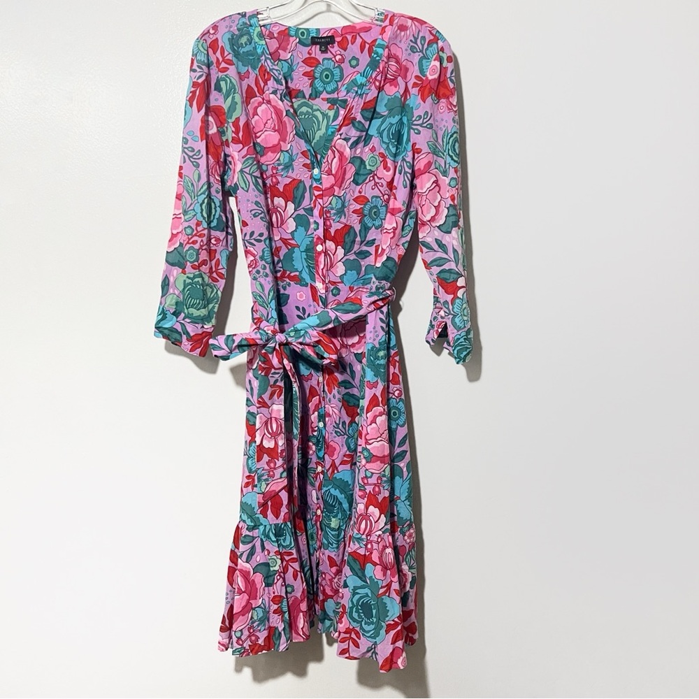 Talbots Floral Button Down Midi Dress Sz 12